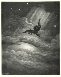Illustration de Gustave Doré pour Le Paradis Perdu de Milton, Livre III, vers 739-741